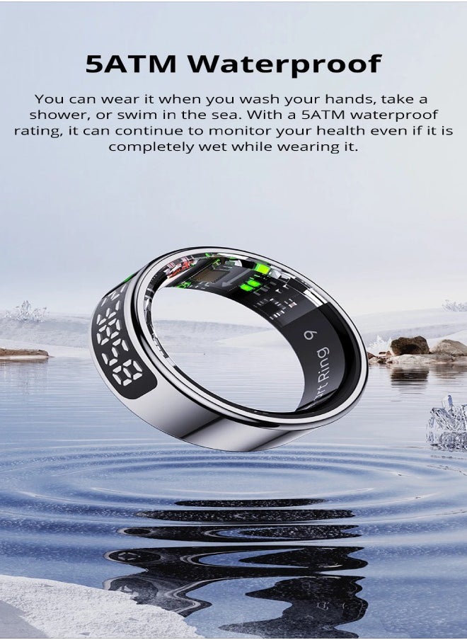 ColMi - COLMI R12 Smart Ring with Display Screen and Touch, Health Manager, Wireless Charging, 5 ATM Waterproof For Men Women - Image 1