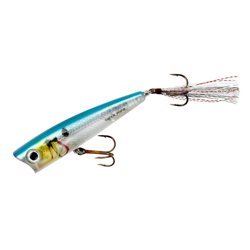 Rebel Lures Pop-R Topwater Popper Fishing Lure, Blue Darter, Super Pop-R (5/16 oz), 3 1/8-Inch - Image 4