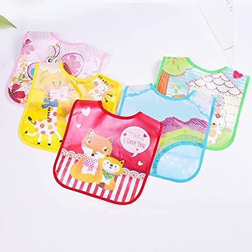 BabyGo Waterproof Baby Starter Bibs | Soft Feeding, Teething & Drooling Apron for Infants 3–12 Months, Washable, Reusable & Comfortable Meal Time Bibs | Pack of 3 (Multicolor) - Image 5