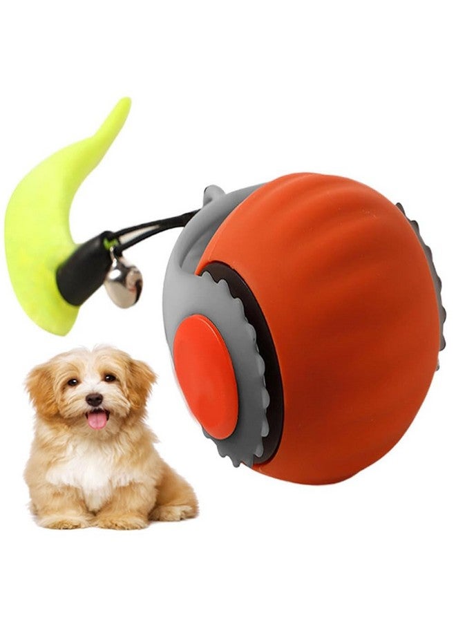 2 Pack Automatic Moving Dog Toy Ball,Smart Interactive Cat Toy Ball with Tail&Interactive Sensor,(2Packs Orange) - Image 1