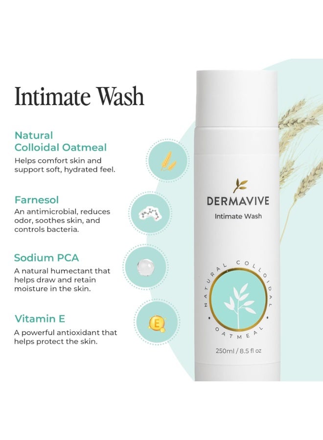 ديرما فايف ديرمافيف (Dermavive) غسول المناطق الحساسة للنساء، منظف متوازن الحموضة (pH)، 250 مل | غسول نسائي خالٍ من الصابون يحتوي على دقيق الشوفان الغروي؛ لانتعاش يومي، والوقاية من الروائح، وتنظيف مهدئ للمناطق الحساسة. - Image 2