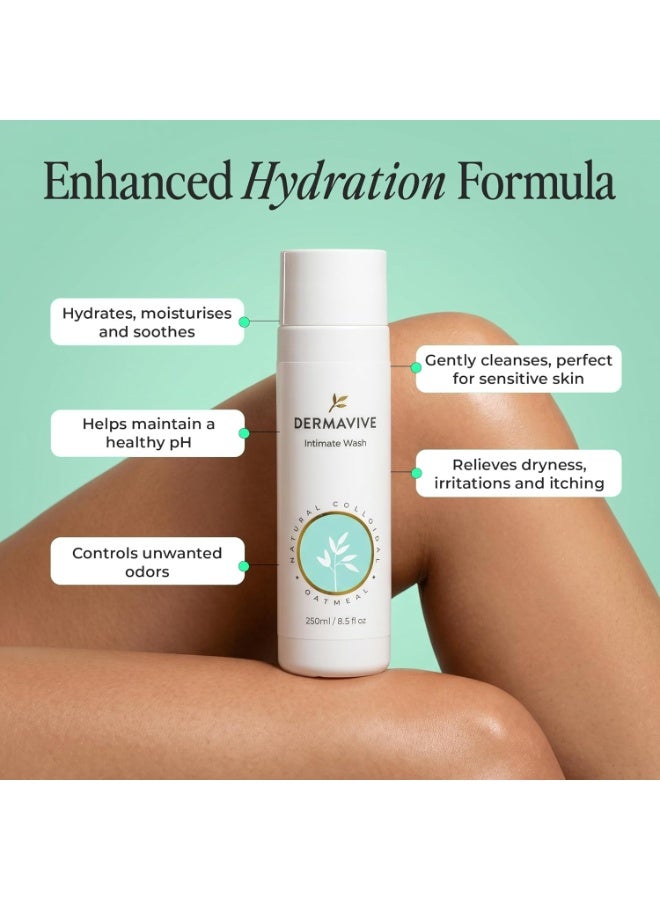 ديرما فايف ديرمافيف (Dermavive) غسول المناطق الحساسة للنساء، منظف متوازن الحموضة (pH)، 250 مل | غسول نسائي خالٍ من الصابون يحتوي على دقيق الشوفان الغروي؛ لانتعاش يومي، والوقاية من الروائح، وتنظيف مهدئ للمناطق الحساسة. - Image 3
