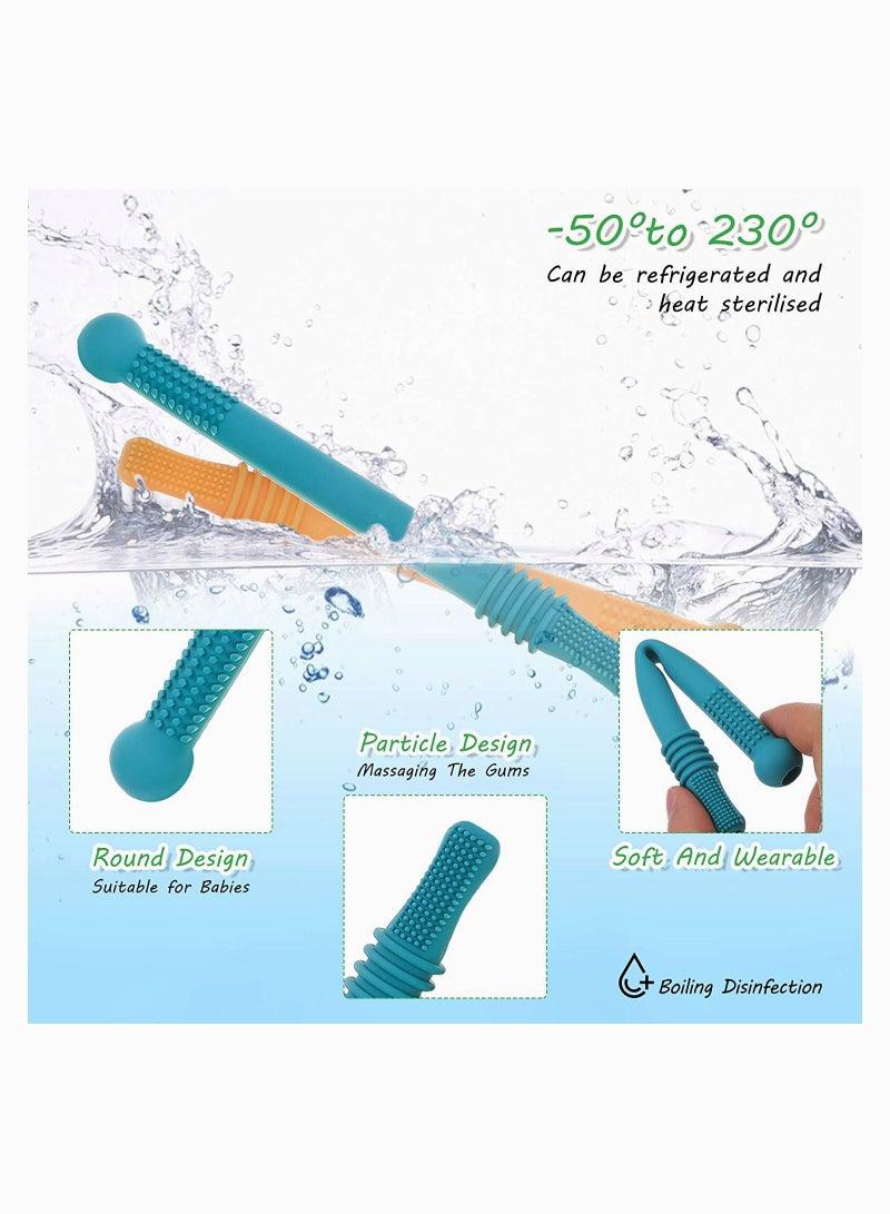 Y&D Hollow Teething Tubes for Babies(6 Pack), Soft Silicone Straws Infants, BPA Free & Freezable Babies 3-12 Months - Image 3