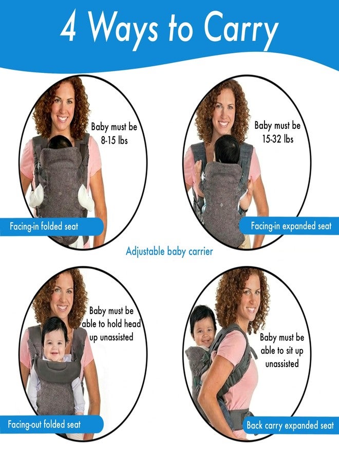 SNAPTRON Baby Carrier Bag for 0-3 Years - Ergonomic Carry Bag for New Born |Adjustable Baby Carrier| Baby Carrying Bag with 4 Carry Positions |Babies Carrier Bag with Head Support, Safety Belt & Buckle Straps for 0-24 Months - Image 4