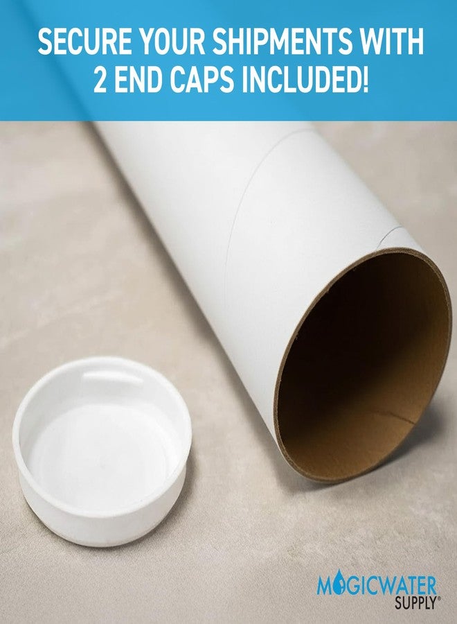 MagicWater Supply Mailing Tube 2 in x 6 in White - 4 Pack - for Shipping and Storage of Posters, Arts, Crafts, and Documents - Image 5