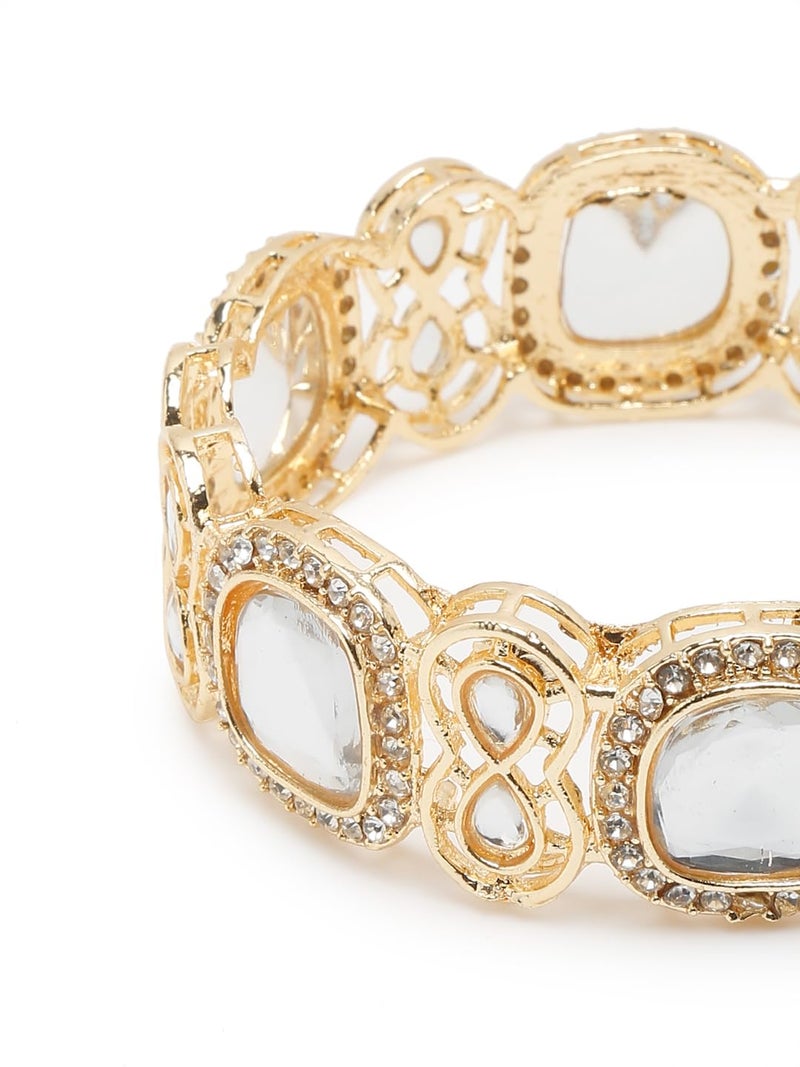 YouBella Jewellery for women Traditional Gold Plated Jewelry Bracelet Bangles for Women and Girls (2.6) - Image 3