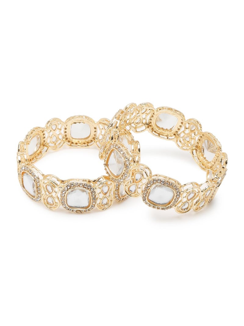 YouBella Jewellery for women Traditional Gold Plated Jewelry Bracelet Bangles for Women and Girls (2.6) - Image 4