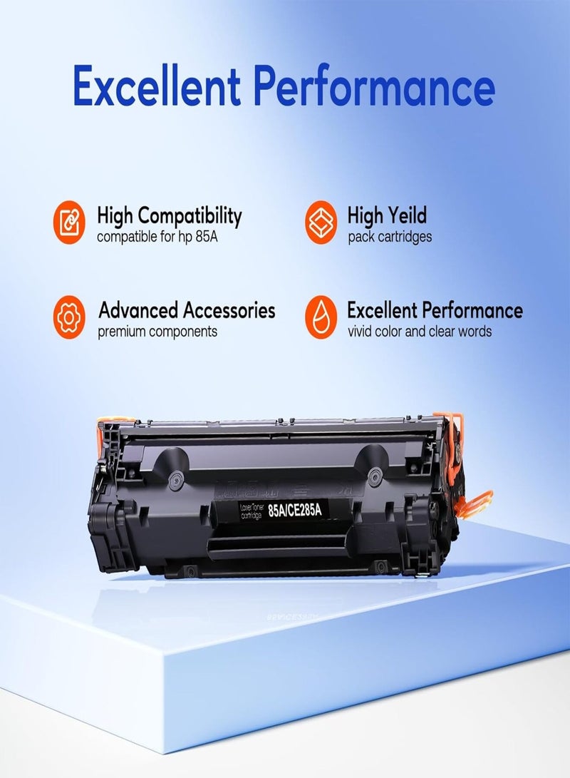 FQ 85A CE285A Three Toner Cartridges Compatible for HP LaserJet P1006 P1102 P1102W P1109w MFP M1212nf M1217nfw Canon ImageClass LBP6000 LBP6030W MF3010 (Black) - Image 2