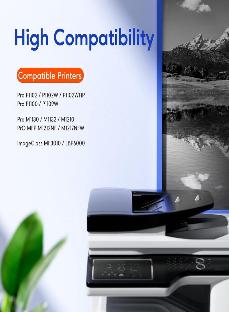 FQ 85A CE285A Three Toner Cartridges Compatible for HP LaserJet P1006 P1102 P1102W P1109w MFP M1212nf M1217nfw Canon ImageClass LBP6000 LBP6030W MF3010 (Black) - Image 3