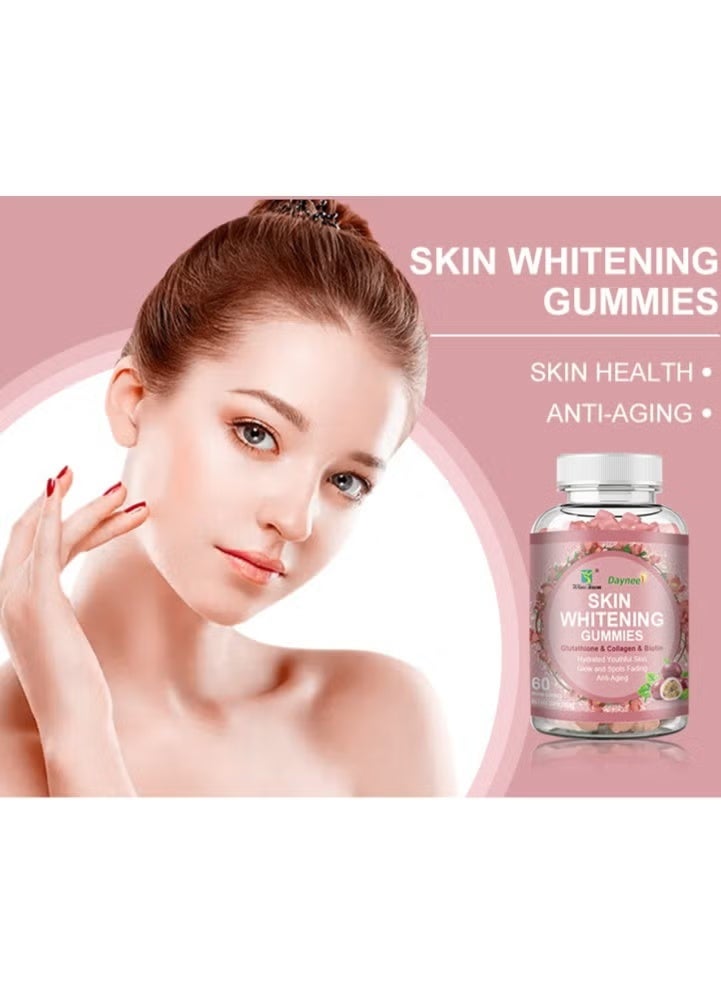 ديني علكات الكولاجين والجلوتاثيون النباتية - 60 علكة نباتية | تفتيح البشرة، نمو الشعر والأظافر، دعم الرموش - مكمل غذائي للجنسين - Image 4