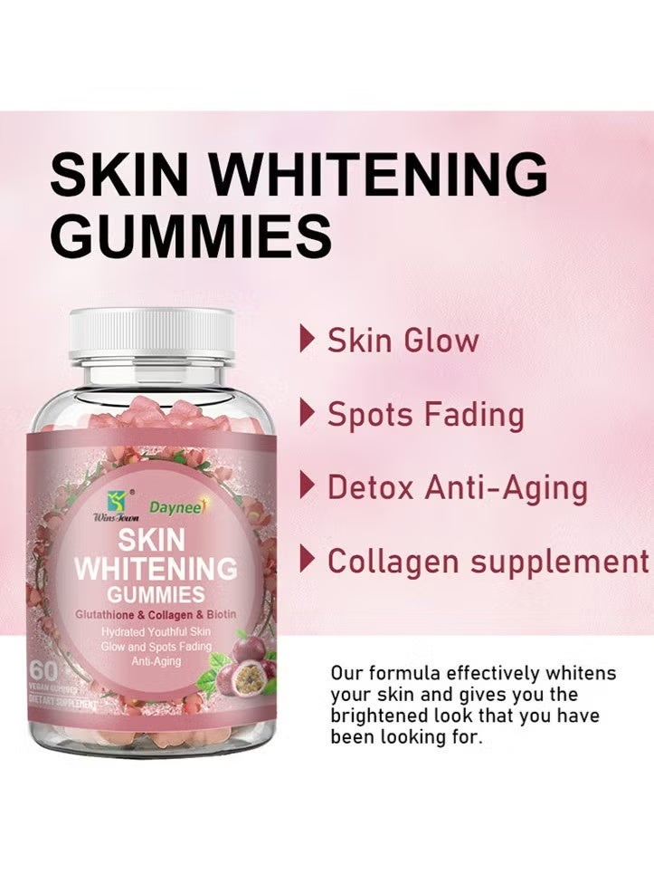 ديني علكات الكولاجين والجلوتاثيون النباتية - 60 علكة نباتية | تفتيح البشرة، نمو الشعر والأظافر، دعم الرموش - مكمل غذائي للجنسين - Image 5