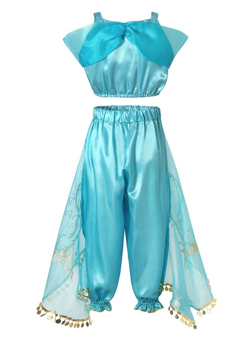 Arabest Aladdin Jasmine Princess Set Cute Princess Role Play Gorgeous Party Dress Costume Set with Accessory Kit - Image 3