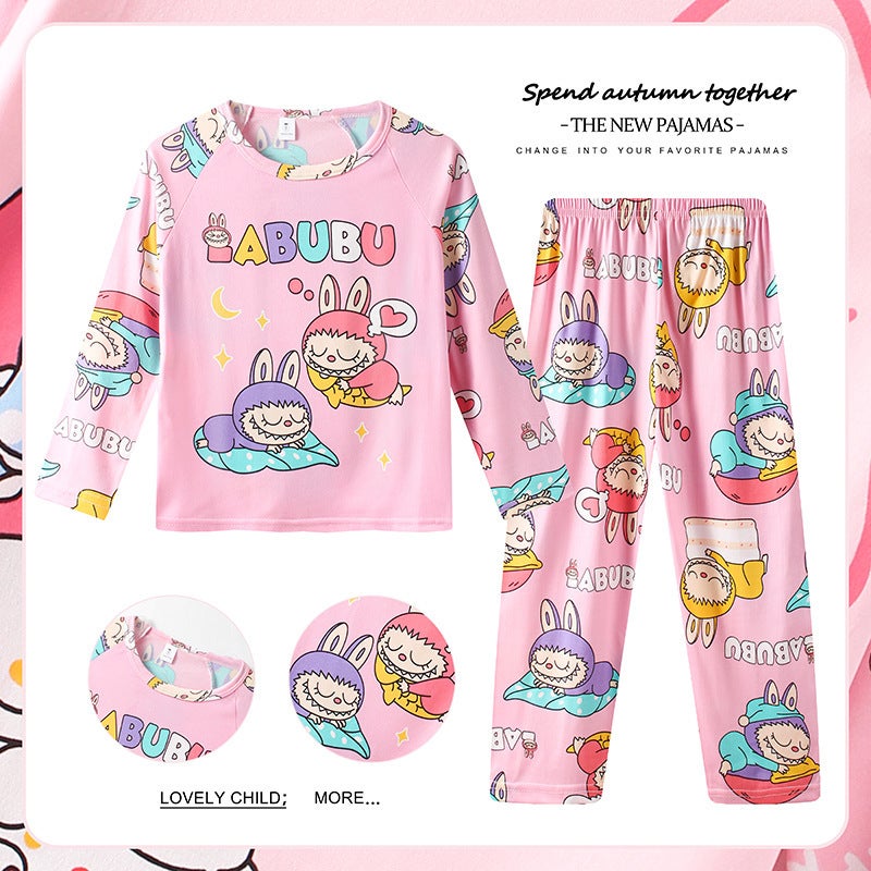 Children'S Clothing Children'S Underwear Suit Cute Cartoon Boys And Girls Autumn Clothes Autumn Pants Pajamas Home Clothes - Image 3