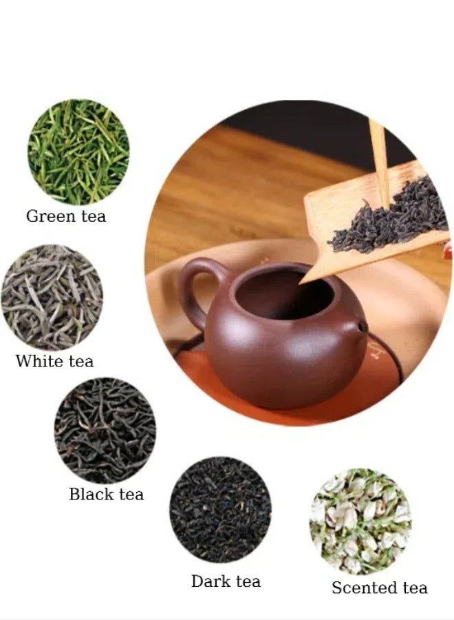 8-مجموعة الصينية Yixing الطين وعاء الشاي مجموعة، تقليدية غونغفو الشاي مجموعة مع صندوق الهدايا، غرامة زيشا وعاء الشاي السيراميك للمنزل / المكتب / الهدايا (الطين الأرجواني) - Image 4