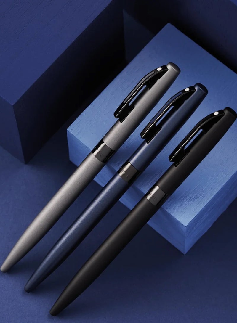 Sheaffer® REMINDER 9019 Matte Gray Ballpoint Pen With Black PVD Trim - Image 2