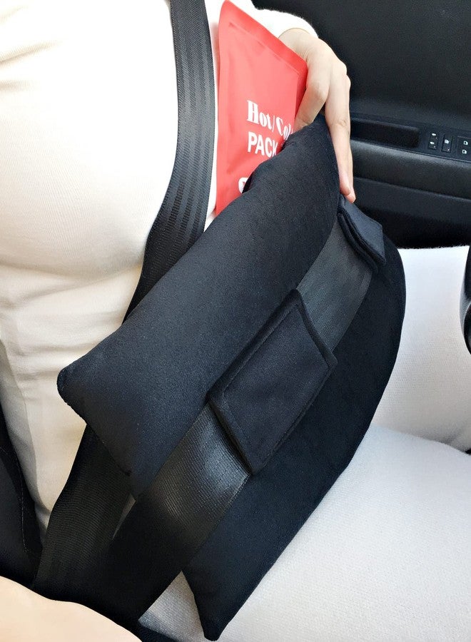 BNRendles Hysterectomy Pillows with Ice/Hot Pocket for Abdominal Surgery, Hysterectomy Recovery Must Have Gifts, Tummy Tuck Stomach Padding, Black Velvet - Image 1