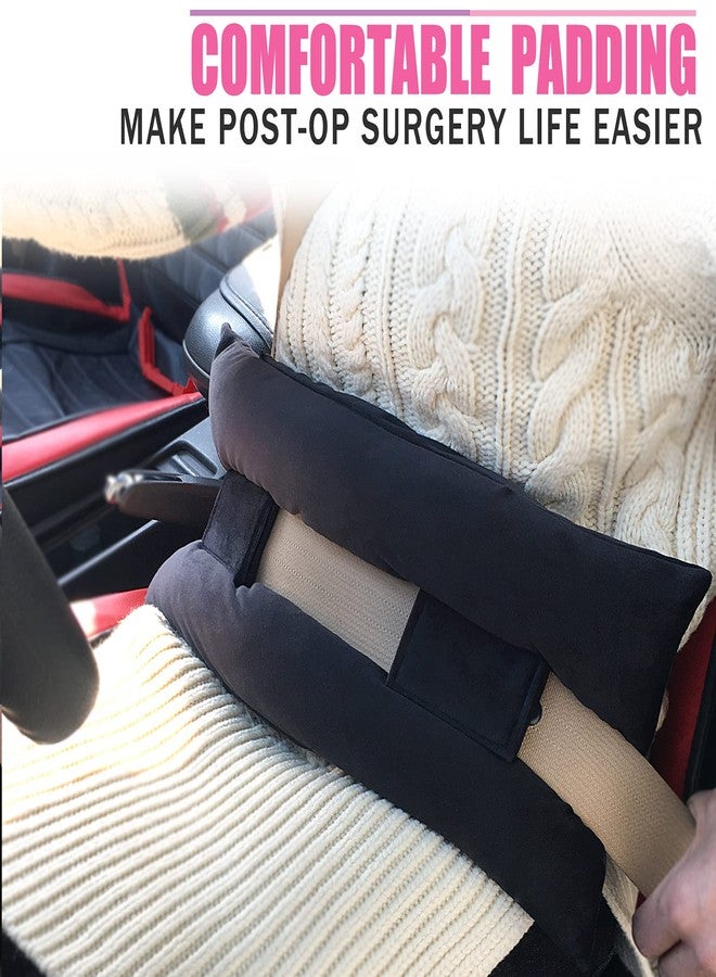 BNRendles Hysterectomy Pillows with Ice/Hot Pocket for Abdominal Surgery, Hysterectomy Recovery Must Have Gifts, Tummy Tuck Stomach Padding, Black Velvet - Image 2