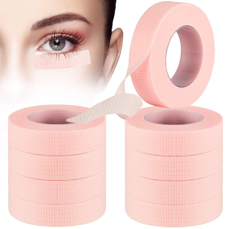 Maitys 10 Rolls 05 Inch10 Yard Fabric Lash Tape for Eyelash Extension Supply Pink Breathable Eyelash Grafting Tape Adhesive NonWoven Makeup DIY Sticker - Image 3