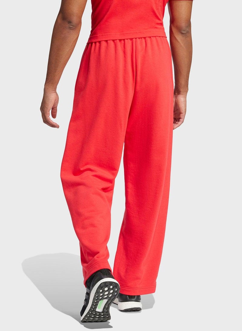 Adidas essentials wide leg three bar men pants - Image 2