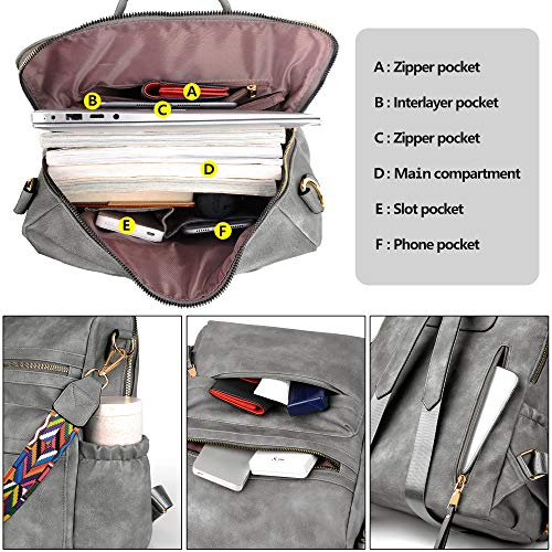 Dora & Liz Womens Backpack Purse Leather Fashion Travel Backpack Purse for Women Designer Ladies Shoulder Bags - Image 4