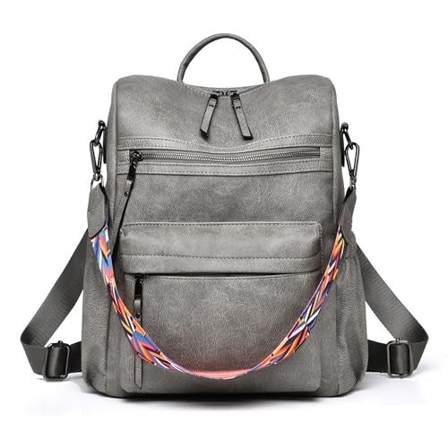 Dora & Liz Womens Backpack Purse Leather Fashion Travel Backpack Purse for Women Designer Ladies Shoulder Bags - Image 1