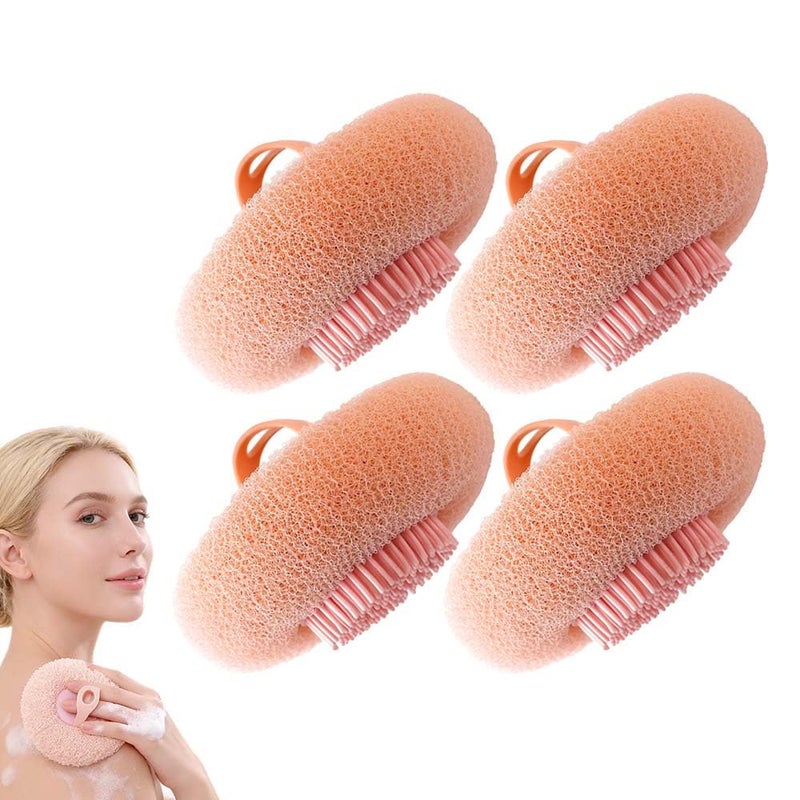 Upgraded Exfoliating Shower Sponge 4PCS Orange Super Soft Mesh Bath Ball - Image 2