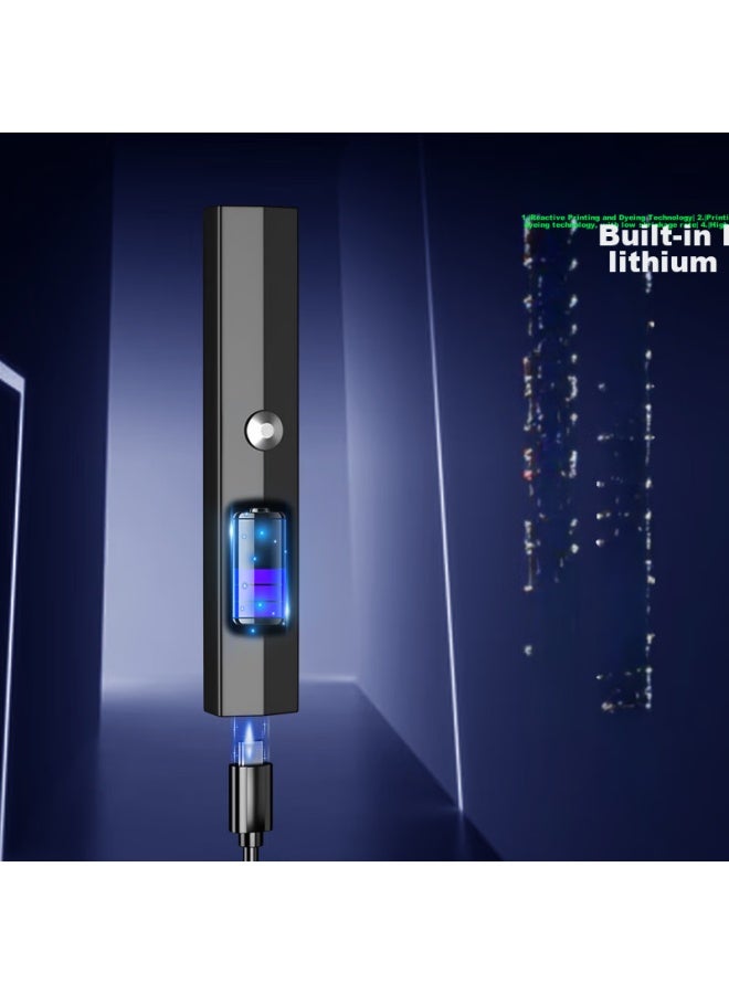 Whist A8 Black Laser Pointer, Green Light High-power Laser Pen, Outdoor Bright Long-range Construction Site Special Thick Light Indicator Pen, Led Screen Dedicated Green Rechargeable Infrared Teaching Pointer - Image 2