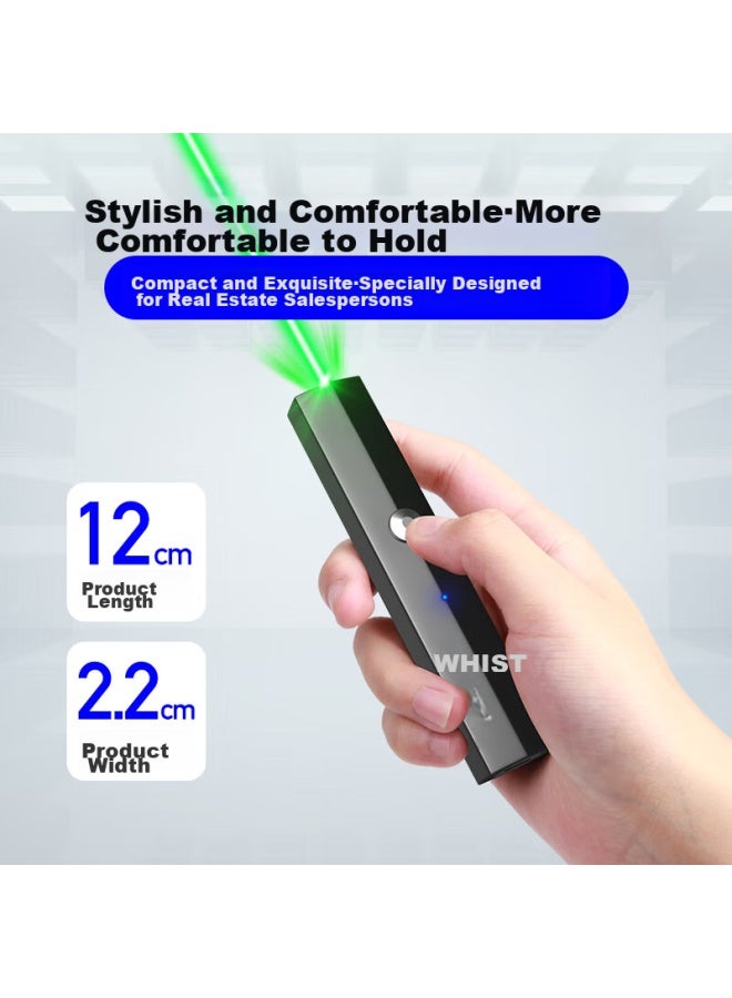 Whist A8 Black Laser Pointer, Green Light High-power Laser Pen, Outdoor Bright Long-range Construction Site Special Thick Light Indicator Pen, Led Screen Dedicated Green Rechargeable Infrared Teaching Pointer - Image 4