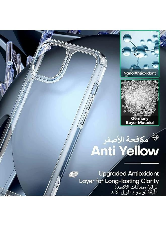 بكج حماية شفاف رفيع لايفون 14 بلس (iPhone 14 Plus) مع عبوة واحدة من واقيات الشاشة من الزجاج المقوى وقطعة واحدة من واقي عدسة الكاميرا، غطاء جوال لـ 14 ببلس (6.7 إنش) 2022 (3in1) - Image 5