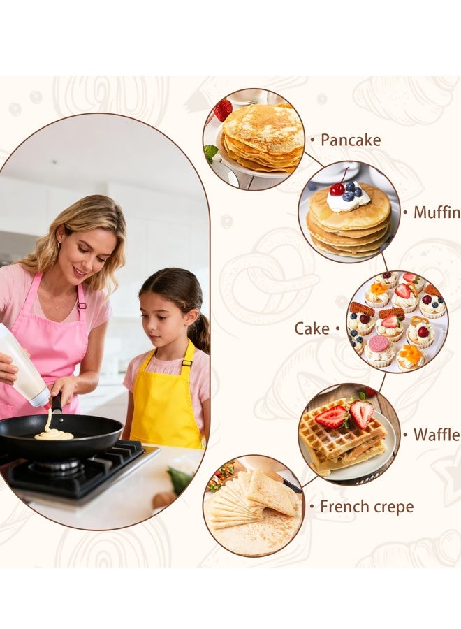 1000ml Pancake Batter Squeeze Dispenser with Mixing Ball For Waffles, Crepes & Baking - Image 5