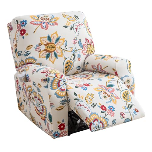 NILUOH Recliner Covers 4 Pieces Stretch Lazy Boy Recliner Chair Covers That Stay in Place, Covers for Electric Power Lift Reclining Chair, Washable Furniture Protector for Pet, Kids, Living Room - Image 1