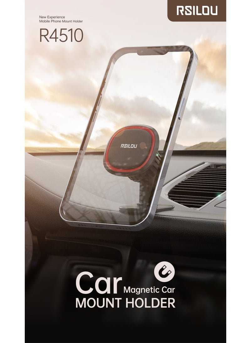 ارسيلو حامل مغناطيسي للسيارة R4510 ، تصميم شفط مغناطيسي قوي يحمل هاتفك بأمان، مرن ومقاوم للصدمات، ولا يتداخل مع الإشارة - Image 4