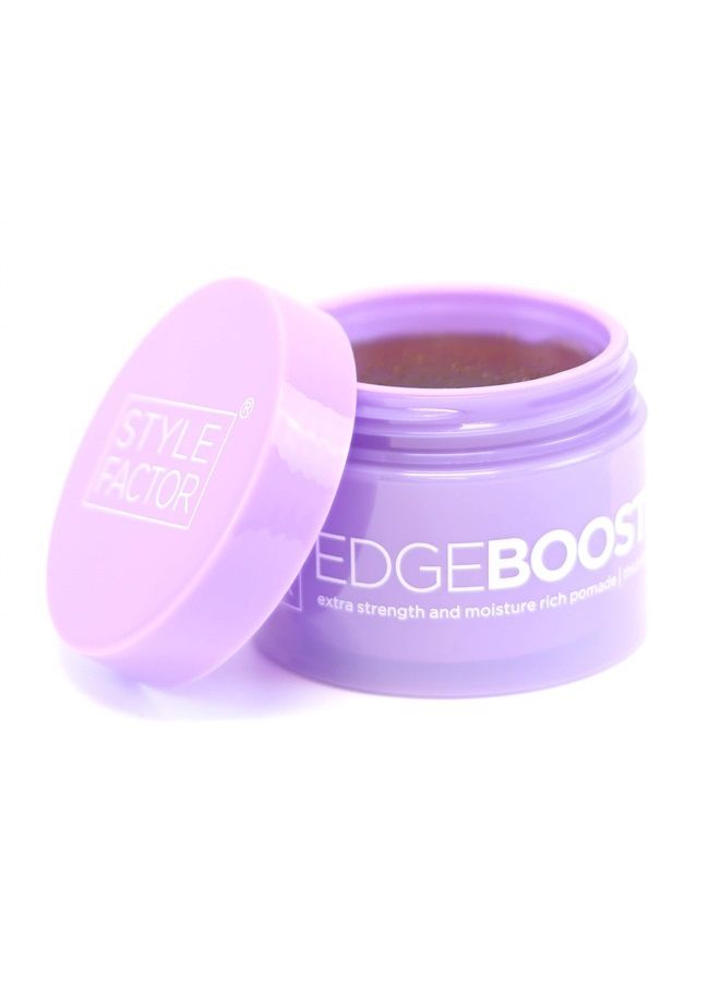 EDGEBOOSTER Style Factor Edge Booster Strong Hold Water-Based Pomade - Super Shine & Moisture 3.38oz (VIOLET CRYSTAL) - Image 1