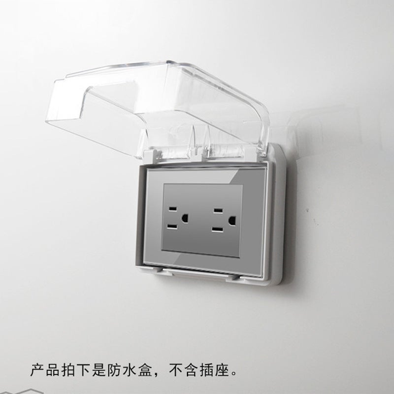 15A US Standard Socket 110v Glass Panel with USB Waterproof box 