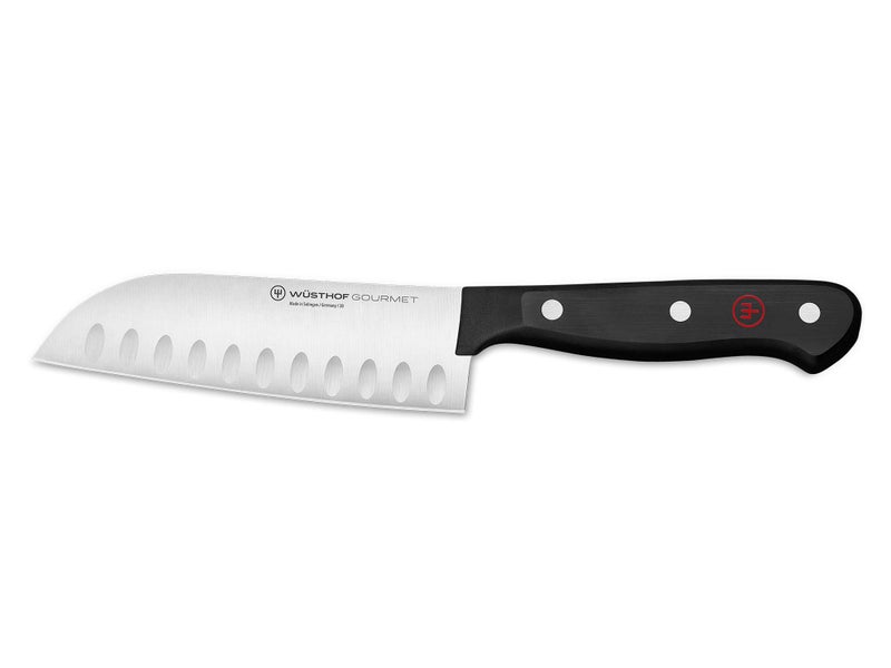 Wsthof Gourmet 7"" Hollow Edge Santoku Knife Black - Image 1