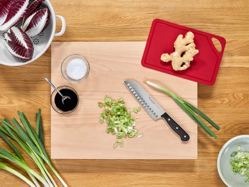 Wsthof Gourmet 7"" Hollow Edge Santoku Knife Black - Image 2