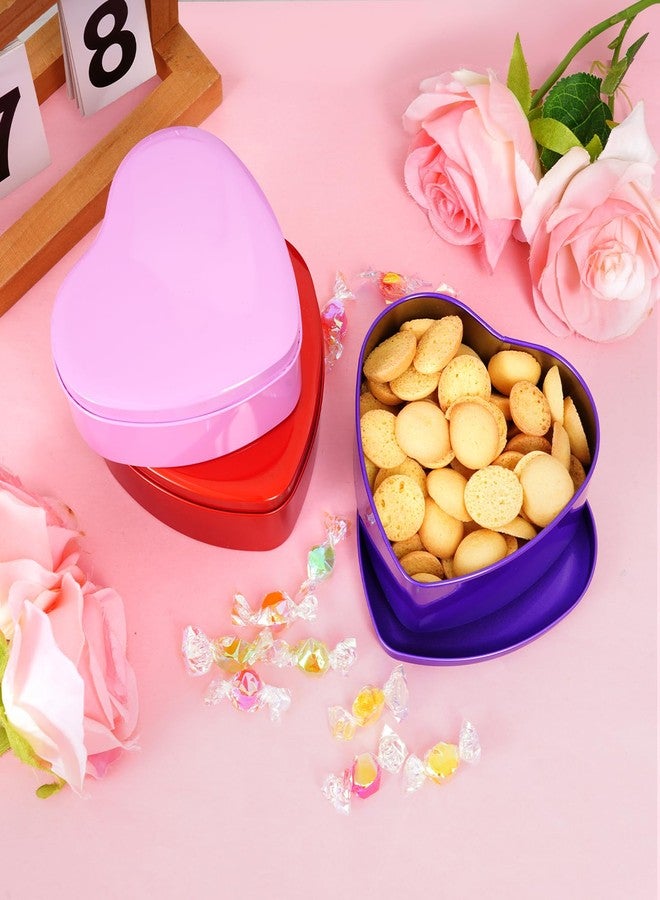 آربينشيا علبة علب على شكل قلب من Rbenxia، عبوة من 18 علبة، علب فارغة على شكل قلب مع غطاء، 4.72 بوصة × 4.33 بوصة، مثالية لصنع الحلوى والبسكويت والشموع، كهدية عيد الحب أو توزيعات الحفلات (18 علبة، أحمر + وردي + بنفسجي، 4.7 بوصة × 4.3 بوصة). - Image 4