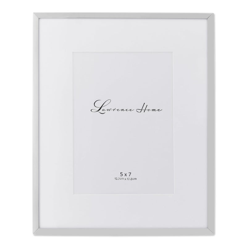 Lawrence Frames Silver Plated Matted Picture Frame, Silver, 5x7 - Image 4