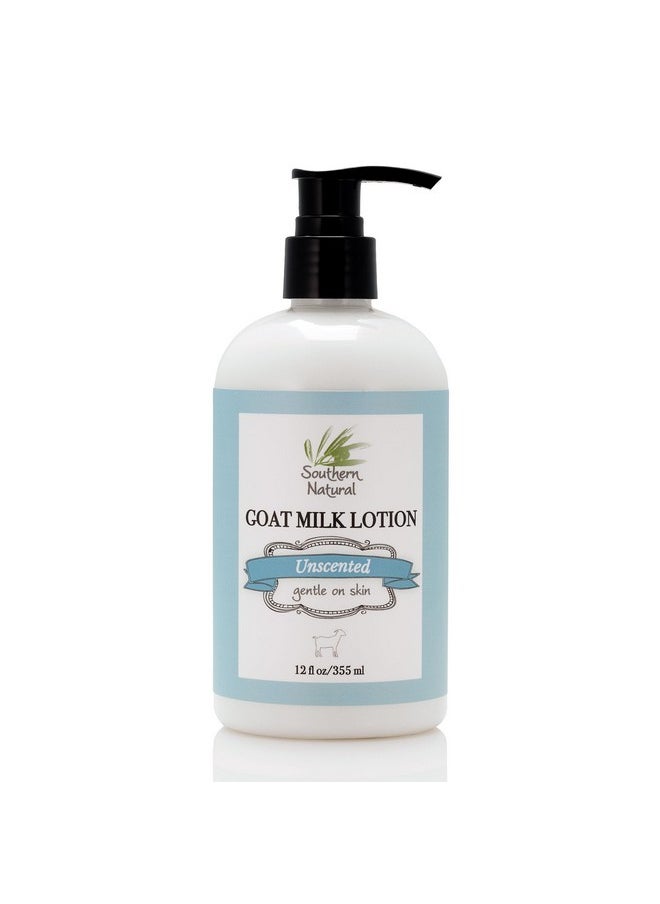 southern natural Goat Milk Lotion (12 Oz) Face And Body Moisturizer For Dry Skin - Moisturizing Skincare And Hand Cream - Unscented 