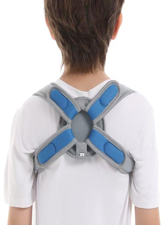 RousuMedi Pediatric Clavicle Support Brace, Upper Back Posture Corrector, Figure 8 Design for Kids, Collarbone and Shoulder Support (Medium:5~8yrs) - Image 1
