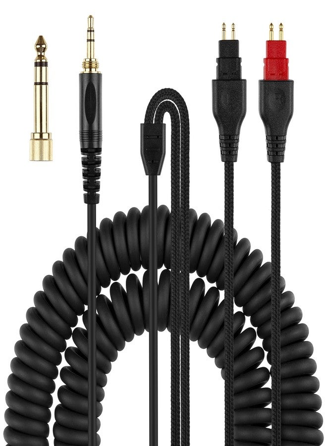 weishan Coiled Headphone Cord Replacement for Sennheiser HD650, HD660 S, HD600, HD6XX, HD580, HD565, HD545, HD535, Audio Cable Wire 3.5mm 1/8" Plug and 6.35mm 1/4" Adapter 5m(16ft) - Image 1