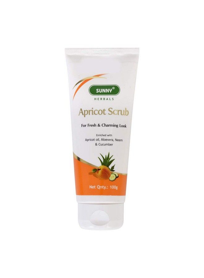 Sunny Apricot Scrub With Essential Oils Neem & Aloevera Extract ; Exfoliates & Removes Black White & Dead Cells ; Deeply Cleanses Unclogs Pores Removes Impurities & Excess Oil ; 100Gm - Image 2