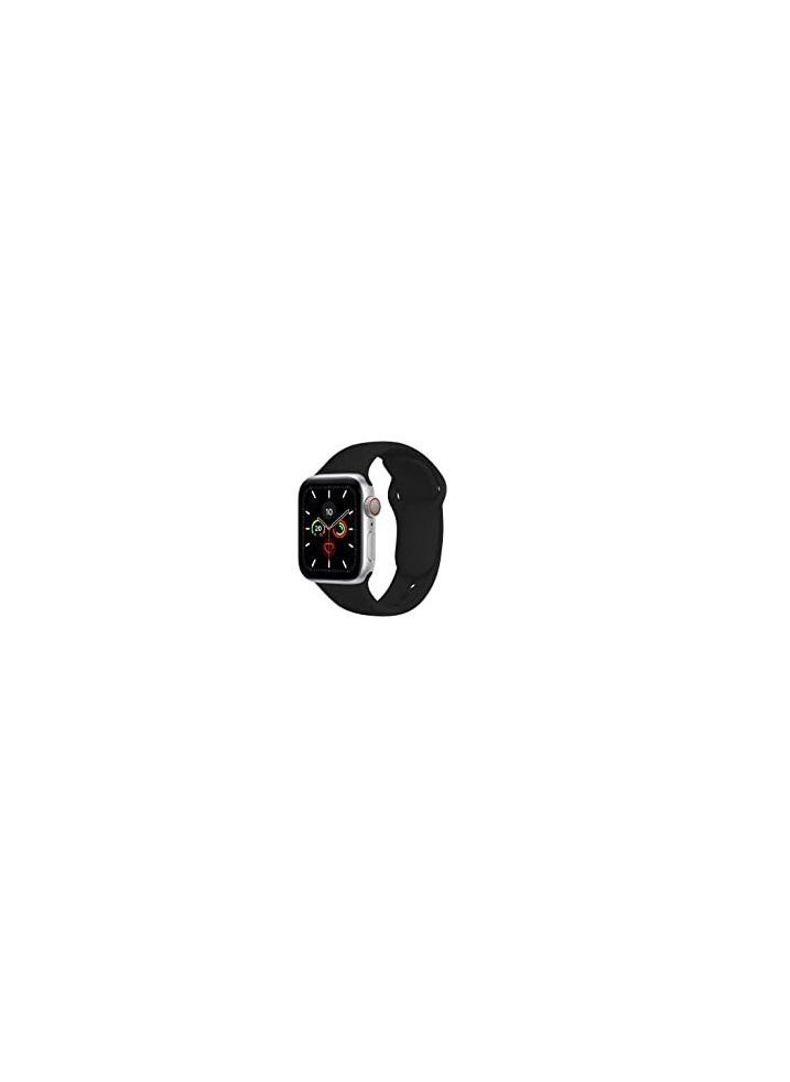 ماركة غير محددة - حزام ساعه سليكون مع جراب و واقي شاشة 44mm أسود - Image 1