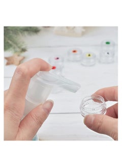 Excefore 50 Pcs Cosmetic Containers, Acrylic Clear Round Jars, BPA Free Sample Jars Tiny Makeup Sample Containers with Lids for Women Cosmetic, Lotion, Cream, Makeup, Bead, Eye Shadow (5g / 5ml)  - Image 5