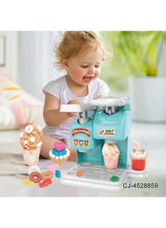 Children's Simulation Color Mud Ice Cream Machine Toys Puzzle Early Education Color Mud Handmade Play House Toys-Color:Sky Blue-Specifications:Cj- 4528859 Color Clay Coffee Machine