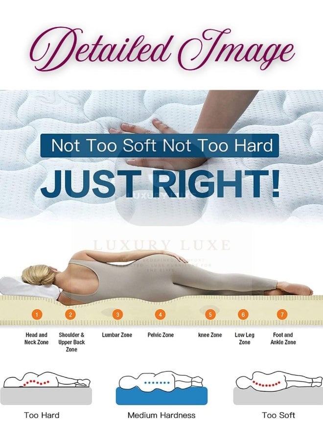 LUXURY LUXE Luxury Luxe Orthomedical Plus Comfopedic Premium Mattress | 12cm Medium Firm Memory Foam | Hypoallergenic, Antibacterial & Cooling Technology | Spine Support (UK - Short Super King 180 x 190 cm)  - Image 4