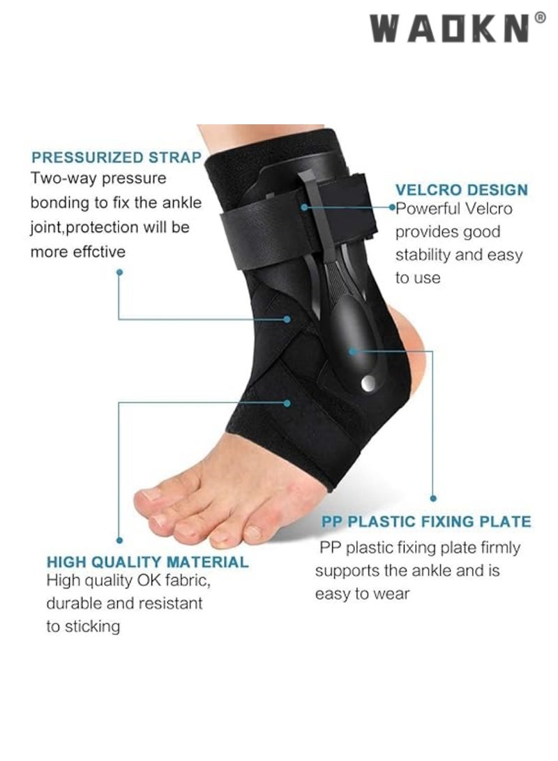 دبليو أيه أو كي أن مثالية لدعم الالتواء والاستقرار الكاحل المتقدمة ، ودعم الكاحل للرجال والنساء ، كرة السلة ، كرة القدم ، الكرة الطائرة وإعادة التأهيل ، والتهوية قابل للتعديل دعم الالتواء الكاحل ، م ياردة . - Image 2