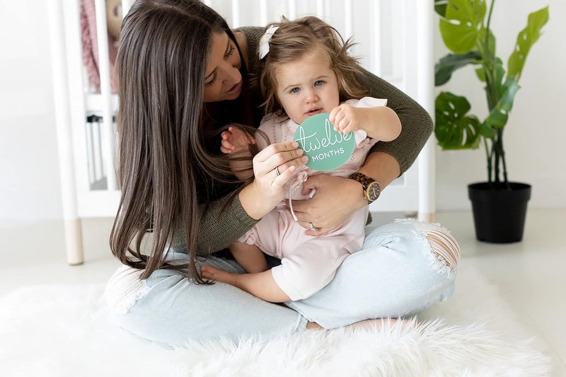 Al Raied ARS® Acrylic Monthly Milestone Photo Cards - Baby’s First Year Photo Prop Discs - Image 4