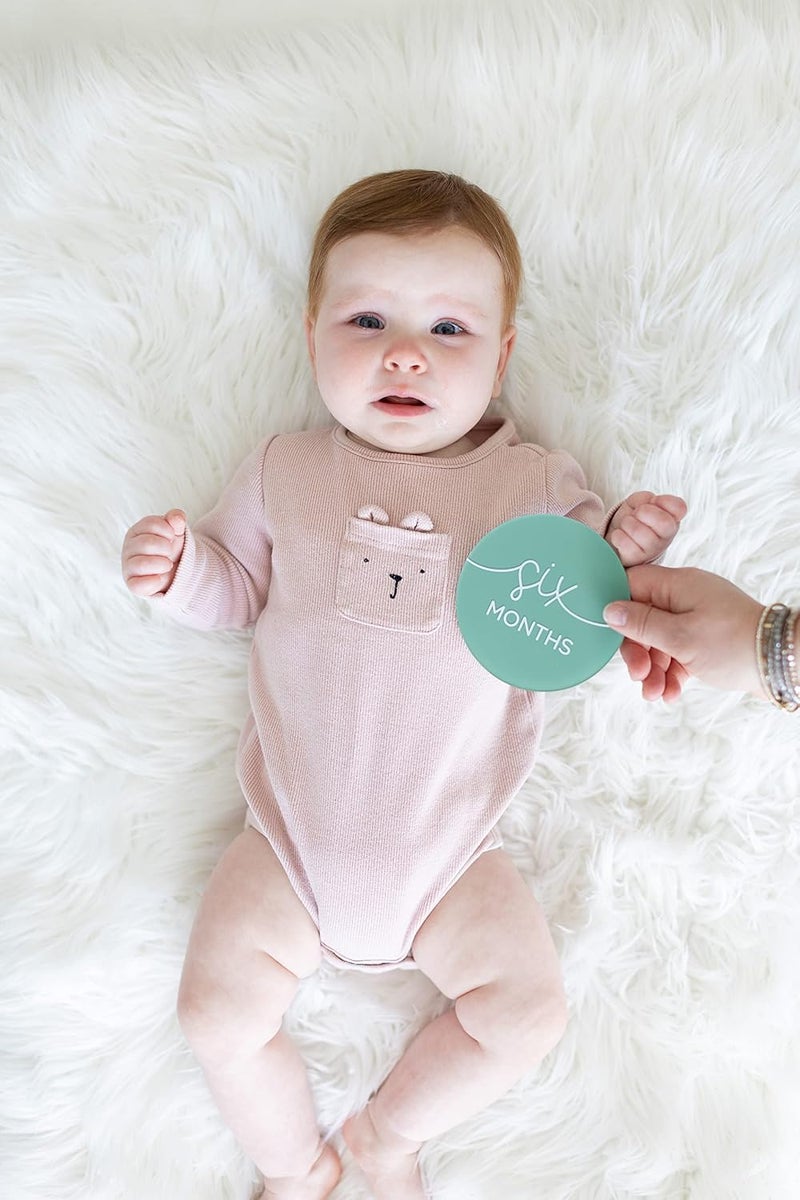 Al Raied ARS® Acrylic Monthly Milestone Photo Cards - Baby’s First Year Photo Prop Discs - Image 2