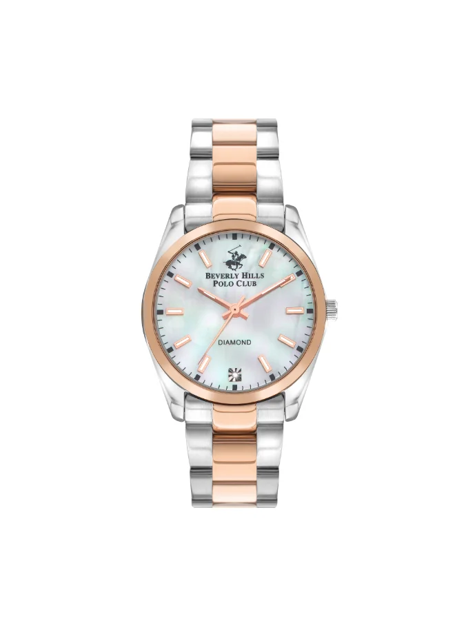 BEVERLY HILLS POLO CLUB Beverly Hills Polo Club BP3301X.520 Women's Analog Display Watch & Metal Strap Silver